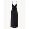 CHLOÉ Bi-material evening dress Black Size 10 100% Silk, Viscose