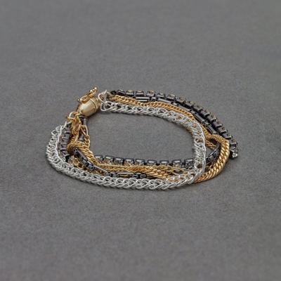 Lucky Brand Sparkle Layer Bracelet - Women's Ladies Accessories Jewelry Bracelets in Two Tone