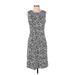 J. McLaughlin Casual Dress - Sheath Crew Neck Sleeveless: Gray Dresses - Women's Size Small