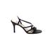 Nina Heels: Black Solid Shoes - Women's Size 8 1/2 - Open Toe