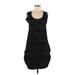 Akela Key Casual Dress - Shirtdress Scoop Neck Sleeveless: Black Print Dresses - Women's Size 38