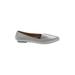 J.Crew Factory Store Flats: Slip On Chunky Heel Classic Gray Solid Shoes - Women's Size 6 - Almond Toe