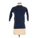 Uniqlo Long Sleeve T-Shirt: Blue Solid Tops - Women's Size 5