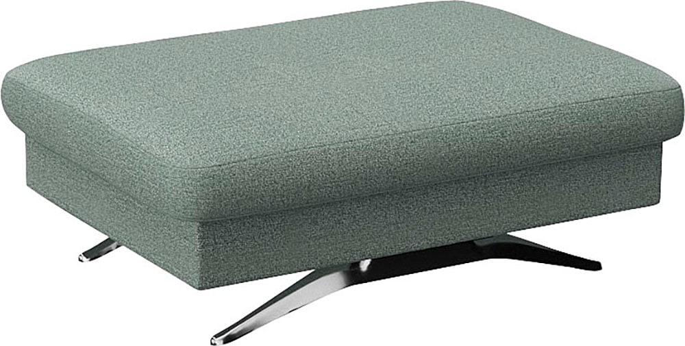 Pouf FLEXLUX "Glow Sitzhocker, Polsterhocker", blau (sky blau), B:95cm H:81cm T:65cm, Leder, Poufs, Pouf, Hocker mit Stauraum, Fuß Alu