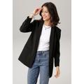 Longblazer LAURA SCOTT Gr. 40, schwarz (schwarz (aus nachhaltigem material)) Damen Blazer