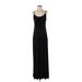 Calvin Klein Casual Dress - A-Line Scoop Neck Sleeveless: Black Print Dresses - Women's Size 4
