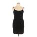 Express Casual Dress - Bodycon Scoop Neck Sleeveless: Black Solid Dresses - Women's Size Large