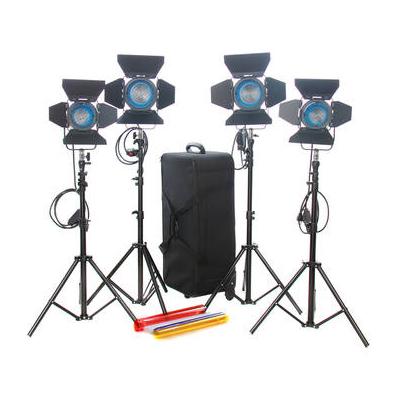 CAME-TV 4-Light Fresnel Tungsten Video Spot Light Kit (2 x 650W and 2 x 300W) J6232