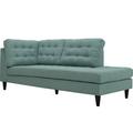 Carson Carrington Humlebaek Upholstered Fabric Chaise by Modway Polyester/Wood in Blue | Wayfair EEI-2612-LAG