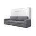 MaximaHouse Murphy Bed Wood & /Upholstered/Polyester in Gray/White | 70.4 H x 102 W x 74.4 D in | Wayfair IN015W-G