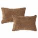 Joss & Main Zavia Textured Indoor Lumbar Pillow Set Of 2 Polyester/Polyfill blend in Brown | 6 H x 16 W x 26 D in | Wayfair