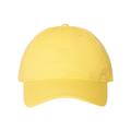 CAP AMERICA I1002 Relaxed Golf Dad Hat in Yellow size Adjustable | Cotton Chino Twill