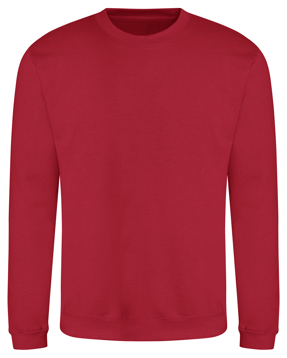 Just Hoods By AWDis JHY030 Youth College Crew T-Shirt in Fire Red size XL | Cotton/Polyester Blend