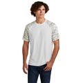 Sport-Tek ST376 Drift Camo Colorblock Top in White size Small | Polyester