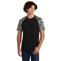 Sport-Tek ST376 Drift Camo Colorblock Top in Black size Large | Polyester