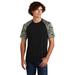 Sport-Tek ST376 Drift Camo Colorblock Top in Black size Large | Polyester