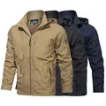 Autumn Winter Lightweight Men;s Jacket with Hood with Waterproof and Windproof Zipper Outdoor