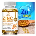 Zinc 50mg Supplement 120 Vegetarian Capsules Zinc Highly Absorbable Supplements for Immune Support