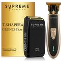 Supreme Trimmer 2-in-1 Crunch Lite Foil Shaver & T-Shaper Trimmer | ST5210 Beard Trimmer & STF600 Electric Razor | Travel Hair Trimmer Set | Black & Gold