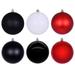 Vickerman 705902 - 3" Red / Black / White Ball Christmas Tree Ornament Assortment (24 Pack) (N220551)