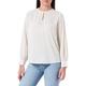 DreiMaster Klassik Damen Blusenshirt, Wollweiss Oliv, XL