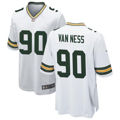 Lukas Van Ness Men's Nike White Green Bay Packers Custom Game Jersey