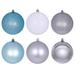 Vickerman 3" Silver, Baby Blue, and White Ornament Assortment, 24 per box. - Silver