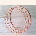 fuits basket Iron Fruits Storage Basket Decorative Desktop Organizer Round Sundries Basket for Home Office (Rosy Gold)