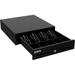 Cash Drawer Powder-Coated Steel With Bearings 4 Bills 5 Coins With Double Media Slot 13 By 13 (Black)