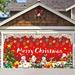 Holloyiver Christmas Santa Claus Garage Door Decoration Extra Large Outdoor Xmas Holiday Garage Door Banner Cover Decoration Xmas Outdoor Holiday Background Sign 5.9x13.0ft