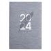 SDJMa 2024 Daily Planner - Daily Planner 2024 One Page Per Day Calendar Notepad - 2024 from Jan. 2024 - Dec. 2024 Agenda for 365 Days + Daily Tabs + Feather Leather Cover - Gray