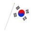 YOHOME - Hot Sale 2022 Fan Flag Stick Small Hand Held Round Top On Flags White