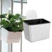 plastic wall hanging planter Plastic Lazy Flower Pot Gardening Creative Wall Hanging Planter Self Watering Flowerpot Wall Mounted Plants Succulents Holder Long Time Water Storage (White)