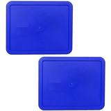 6 Cup Plastic Food Storage Replacement Lids Covers For Anchor Hocking And Glass Bowls (Container Not Included) (Blue)