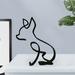 Wefuesd Dog Minimalist Art Sculpture Personalized Gift Metal Decoration Table Decor Room Decor Home Decor