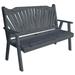 Kunkle Holdings LLC Pine 5 Fanback Garden Bench Charcoal Stain