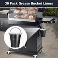 Ludlz 20Pcs Barbecue Grease Bucket Tin Foil Liner Outdoor BBQ Grill Aluminum Foil Drum Lining Grill Accessories for Traeger Pro Series 575/780 22/34 Series