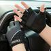 Kaesi 1 Pair Anti-slip Breathable Half Finger Riding Gym Fitness Gloves for Men Women Pink