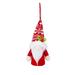 Pnellth Star Striped Hat Big Nose White Whiskers Braid Lanyard Design Christmas Gnome LED Light Plush Faceless Doll Pendant Ornament Party Supplies