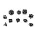 Polyhedron Dice 1 Set/10 Pcs Acrylic Polyhedron Dices Creative Numbers Dice Multi-Faceted Entertainment Dice for Home Bar Board Games (Black)