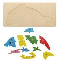 Wood Animal Puzzle 3D Animal Shape Wooden Puzzle Plaything Kids Educational Puzzle Kids Toy