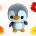 plush penguin toys Grey Plush Penguin Dolls Plush Doll Car Decoration Plastic Flocking Plush Penguin Doll Toys