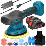 Dazzduo Multifunctional Cordless Car Polisher 6 Gears of Speeds Electric Auto Polishing Machine Polishers for Home Cleaning