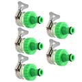 Faucet Clamp 5pcs Faucet Clamps Universal Pipe Joint Worm Gear Faucet Clamps Connector Miniature Power-Seal Worm-Drive Pipe Connector (Green)