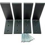 Duty Black Steel 6 X 8 Countertop Support Brackets