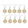 Round Pendant Trays 10pcs 12MM DIY Earring Accessories Earring Bezel Wooden Ear Trays Round Bases for Jewelry Making Crafts with 10pcs 12 mm Glass Sticker(Wood Color)