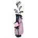 GUTALOR 11-13 Years Old Child s Right-Handed Golf Club 5-Piece Set in Pink