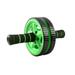 Exercise Ab Wheel Roller Non-slip Sponge Handle Dual Wheels Abdominal Roller Wheel for Workout Fitness (Green)