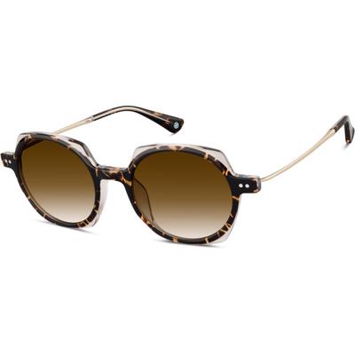 Zenni Geek Chic Sunglasses Tortoiseshell Mixed Full Rim Frame