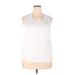 Fabletics Active Tank Top: White Activewear - Women's Size 2X-Large